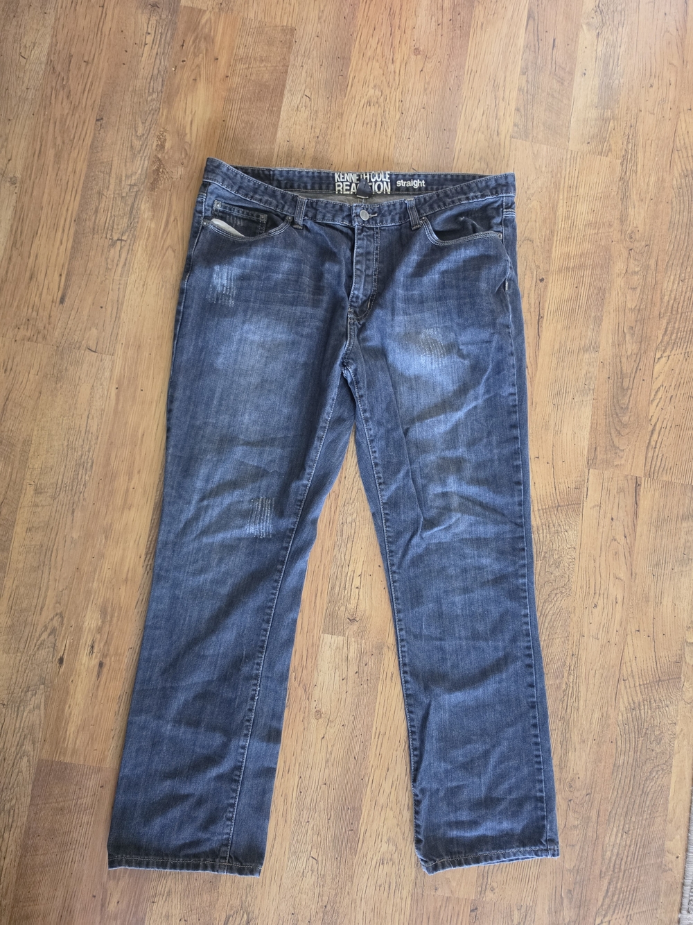 Kenneth Cole Reaction Men's Straight Blue Jeans 38/32